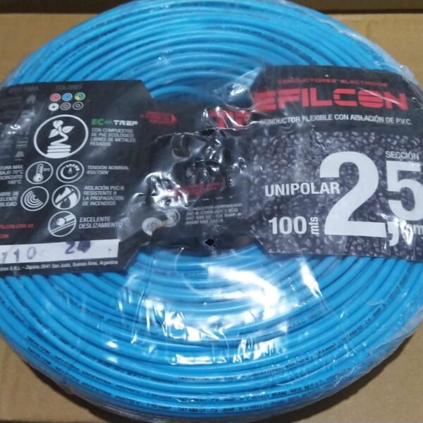 cable unipolar treficon rollo por 100 m azul 2.5mm