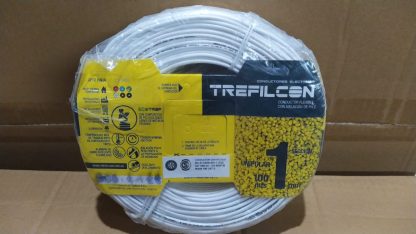 cable unipolar treficon rollo por 100 m blanco 1mm