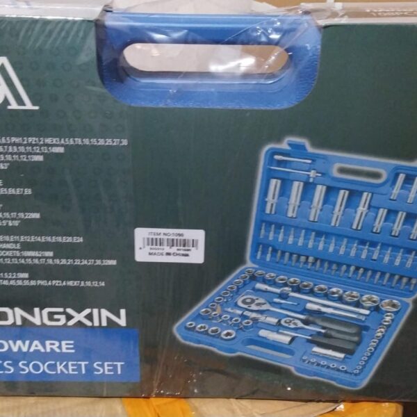 caja de herramientas 108 piezas tubos caja azul