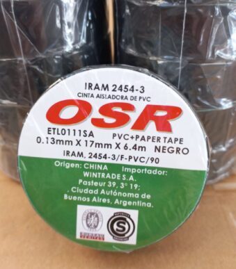 cinta aisladora tubo x10 unidades 6,4m osr