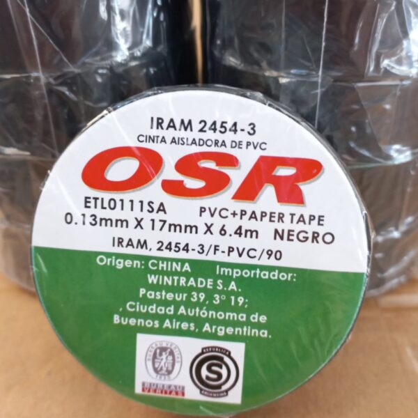 cinta aisladora tubo x10 unidades 6,4m osr