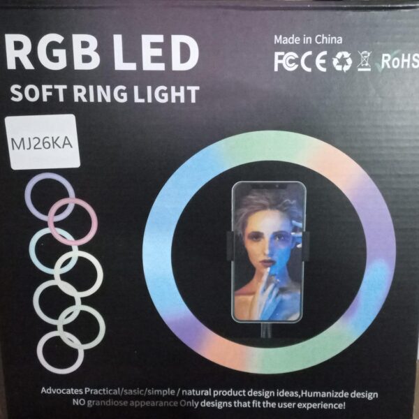aro led rgb 10" con tripode 2 m