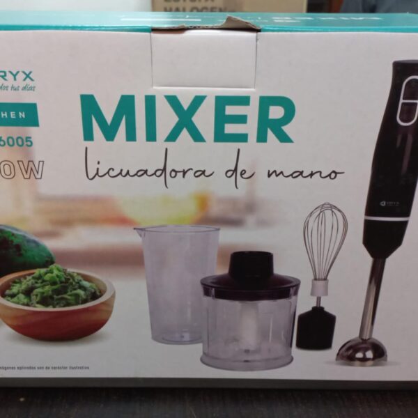 kit mini pimer licuadora de mano oryx con accesorios hb-6005 mixer