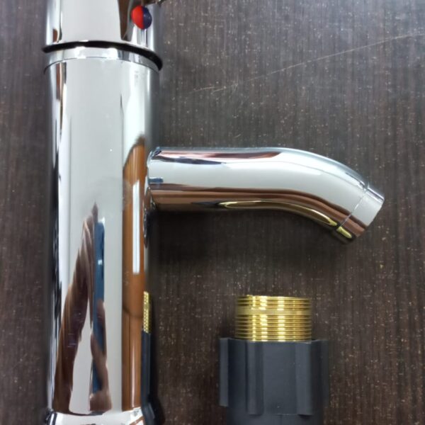 canilla griferia monocomando acero de baño diseño
