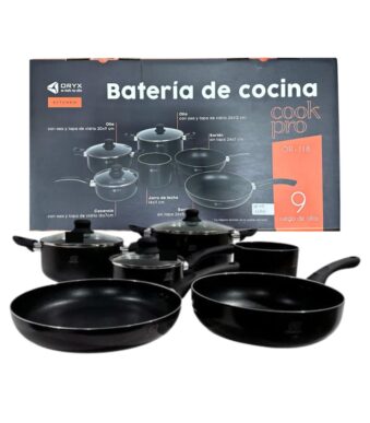 bateria de cocina or118 9 piezas ollas