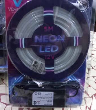luz led tipo neon con fuente color verde