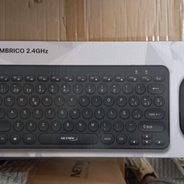 combo teclado y mouse inalambrico netmak negro nm-kb850
