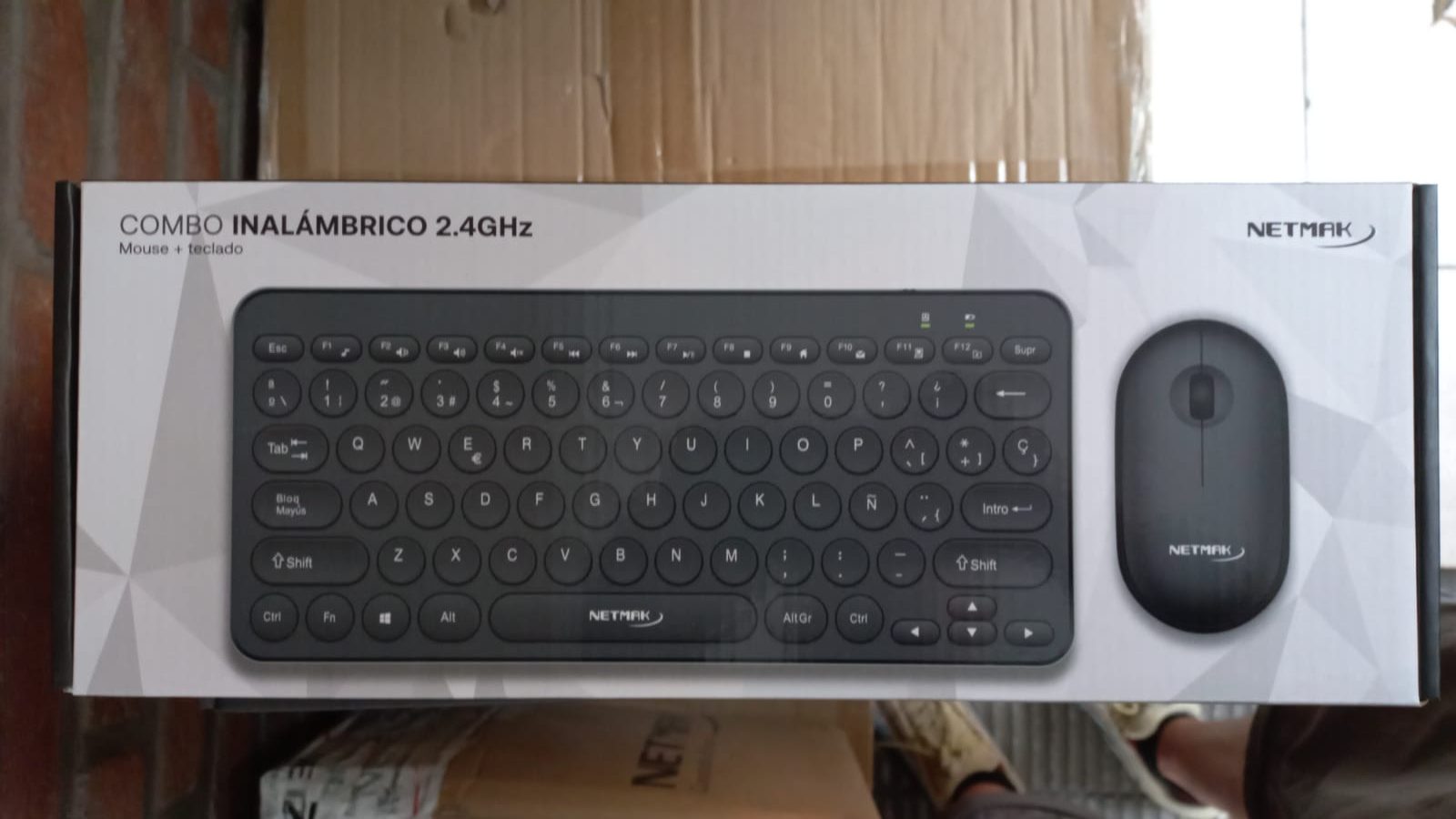 combo teclado y mouse inalambrico netmak negro nm-kb850 combo teclado y mouse inalambrico netmak negro nm-kb850
