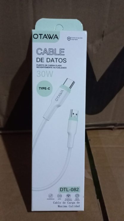 cable otawa usb a tipo c modelo dtl-082 1 m cajita hasta 30w