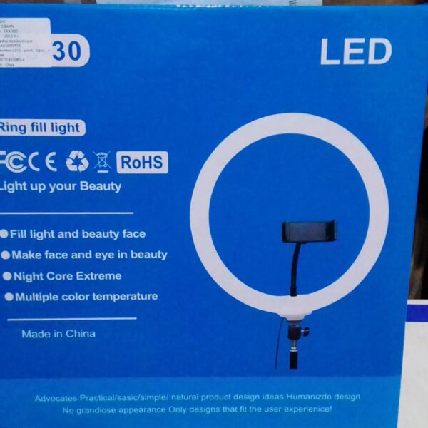 ARO DE LUZ LED PARA TIK TOK 12" sin tripode