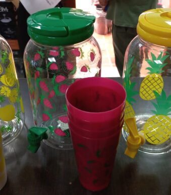 jarra de jugo con 4 vasos g-284 g254