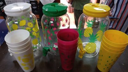 jarra de jugo con 4 vasos g-284 g254