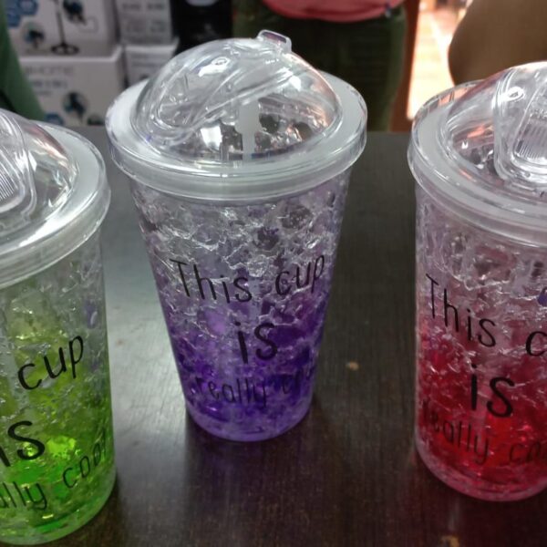 baso plastico con tapa- 450 cm3