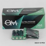 pilas om aaa carbon cajita por 60 unidades