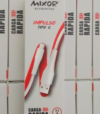 cable tipo c en caja 7.1 am usb a tipo c mixor impulso