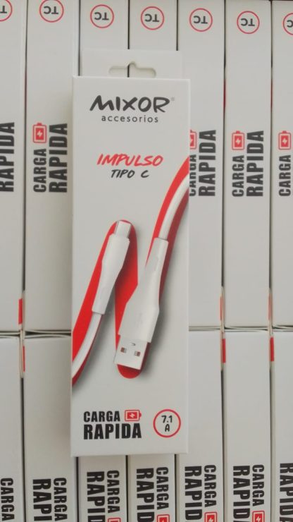 cable tipo c en caja 7.1 am usb a tipo c mixor impulso