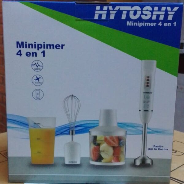kit mini pimer licuadora de mano hytoshy con accesorios