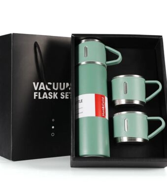 termo 500ml con 3 tazas acero inoxidable