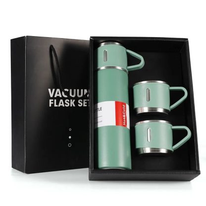termo 500ml con 3 tazas acero inoxidable