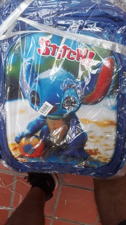 mochila 16" primaria doble cierre relieve 3 d stich