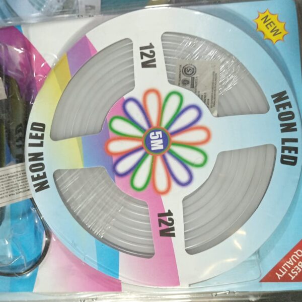 luz led tipo neon con fuente color rgb