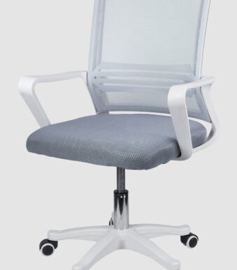 silla de oficina blanca y gris sc-01gr