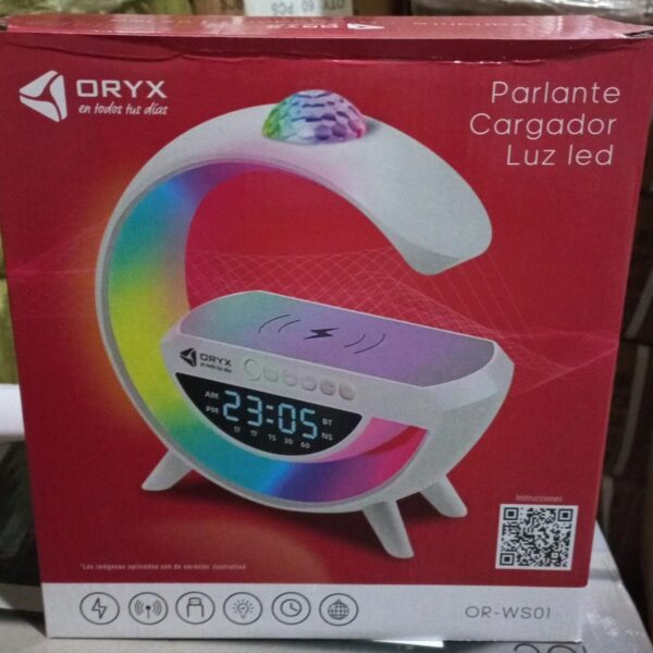 parlante luz con cargador inalambrico G ORYX