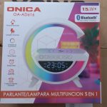 PARLANTE 15W LAMPARA, CARGADOR, DESPERTADOR MULTIFUNCION 5 EN 1  TIPO G