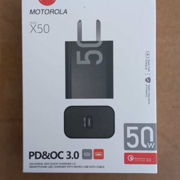cargador similar a motorola cabezal tipo c 50w