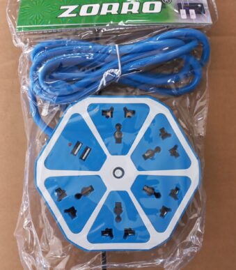 zapatilla exagonal con puertos usb