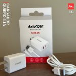 cargador mixor quiero 3 am 2 usb cable separado tipo c
