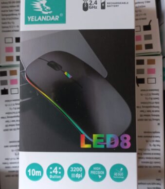 mouse inalambrico con bateria recargable led8