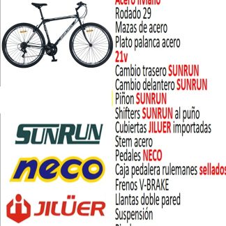 biciceta rydetech 300 acero liviano color negra y azul