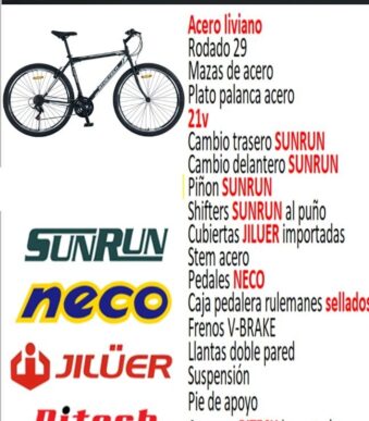 bicicleta rydetech 300 acero liviano