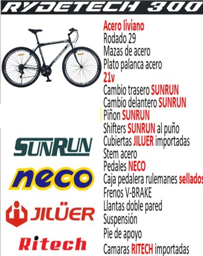 biciceta rydetech 300 acero liviano