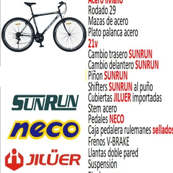 biciceta rydetech 300 acero liviano color negra y azul