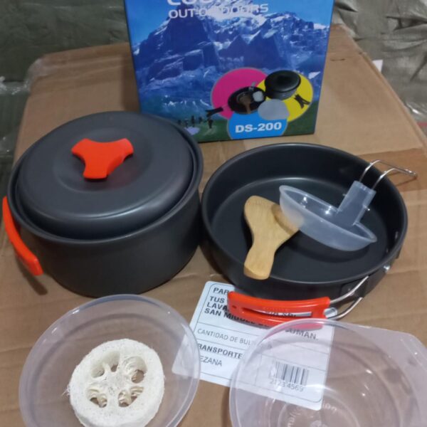 juego de ollas ultraligero de camping ds-200