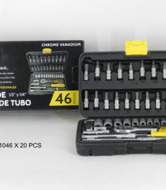 kit de herramientas stardom 46 piezas tubo sd1046