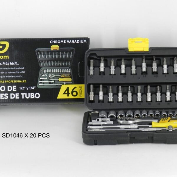 kit de herramientas stardom 46 piezas tubo sd1046