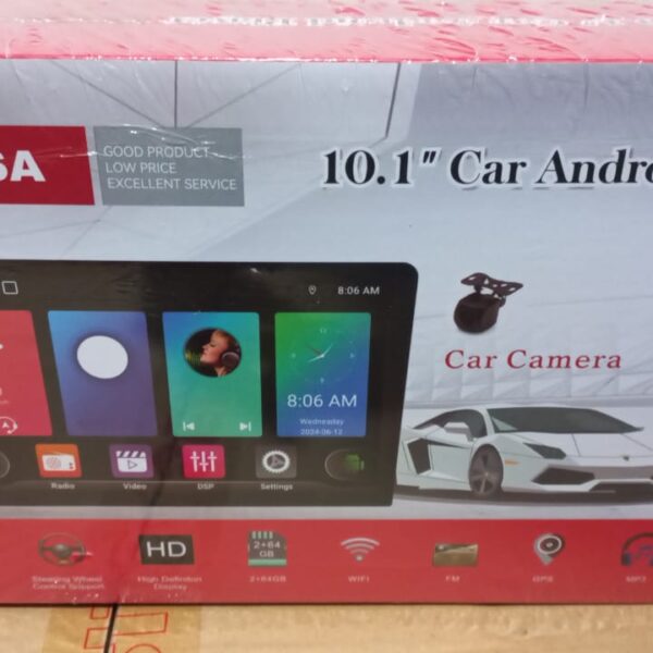 QM-1004B STEREO ANDROID MP5 PARA AUTO 10.1" (2+64G), CON CAMARA TRASERA Y CARPLAY