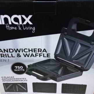 SANSM750M3N101 SANDWICHERA GRILL Y WAFLLE 3 EN 1, 750W