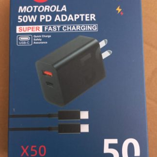 cargador tipo c rep motorola 50w con cable