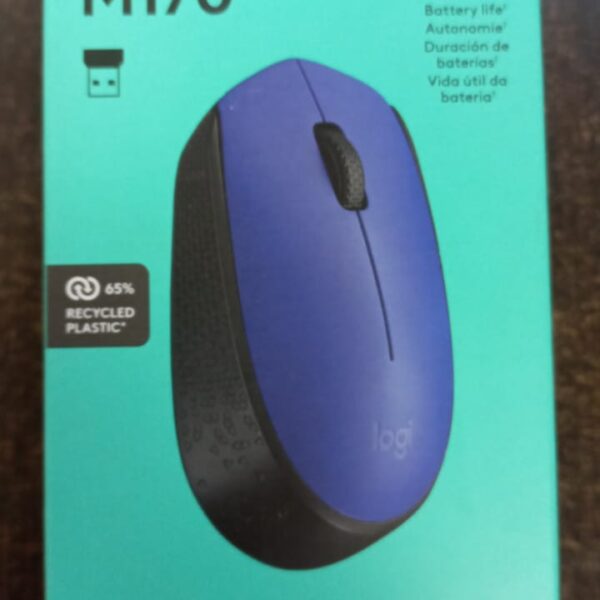 Mouse inalambrico Logitech m170 azul/gris