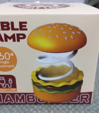 velador hamburguesa recargable