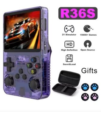 Consola de juegos portátil Retro R36S 64 bits