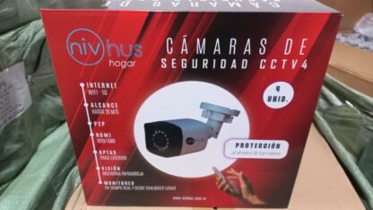 kit ahd 4 camaras + dvr+ soportes + fuente + cables CON DISCO 1 TB