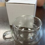 tasa doble pared vidrio 150 ml