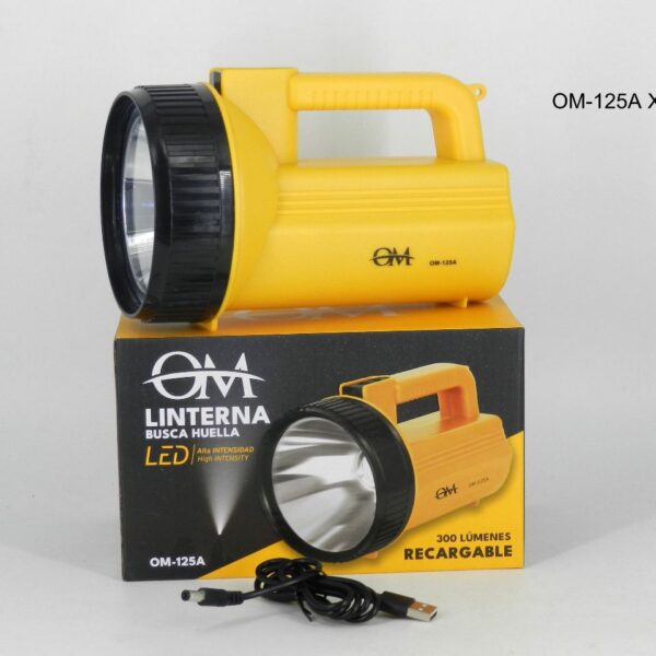linterna om buscahuellas grande bateria