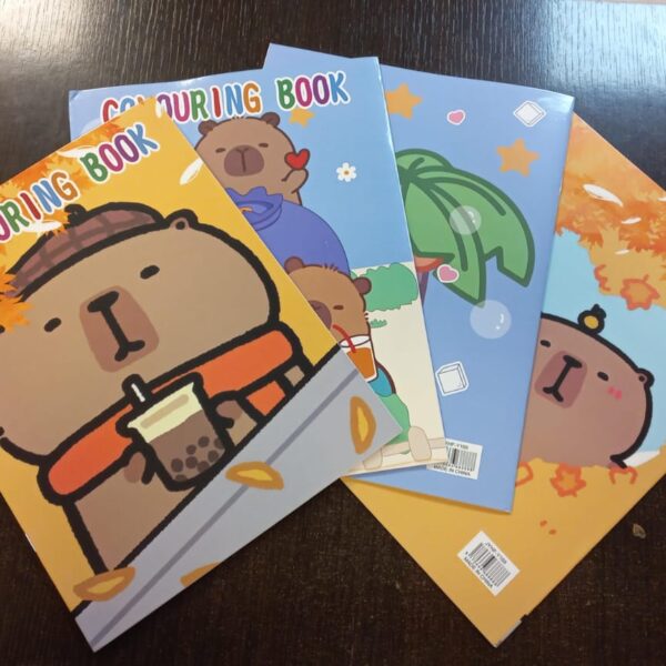 librito de colorear de capybara