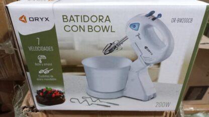 batidora de mano con bowl oryx OR-BM200CB